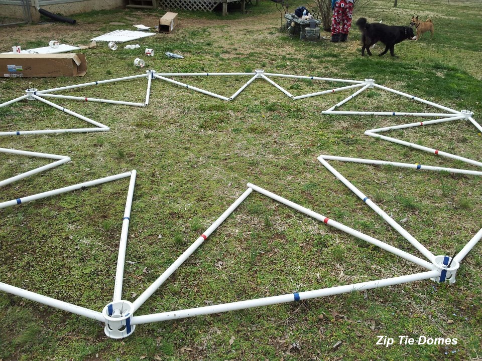 13' 2v Dual Covering Geodesic Dome Greenhouse Kit for Sale 