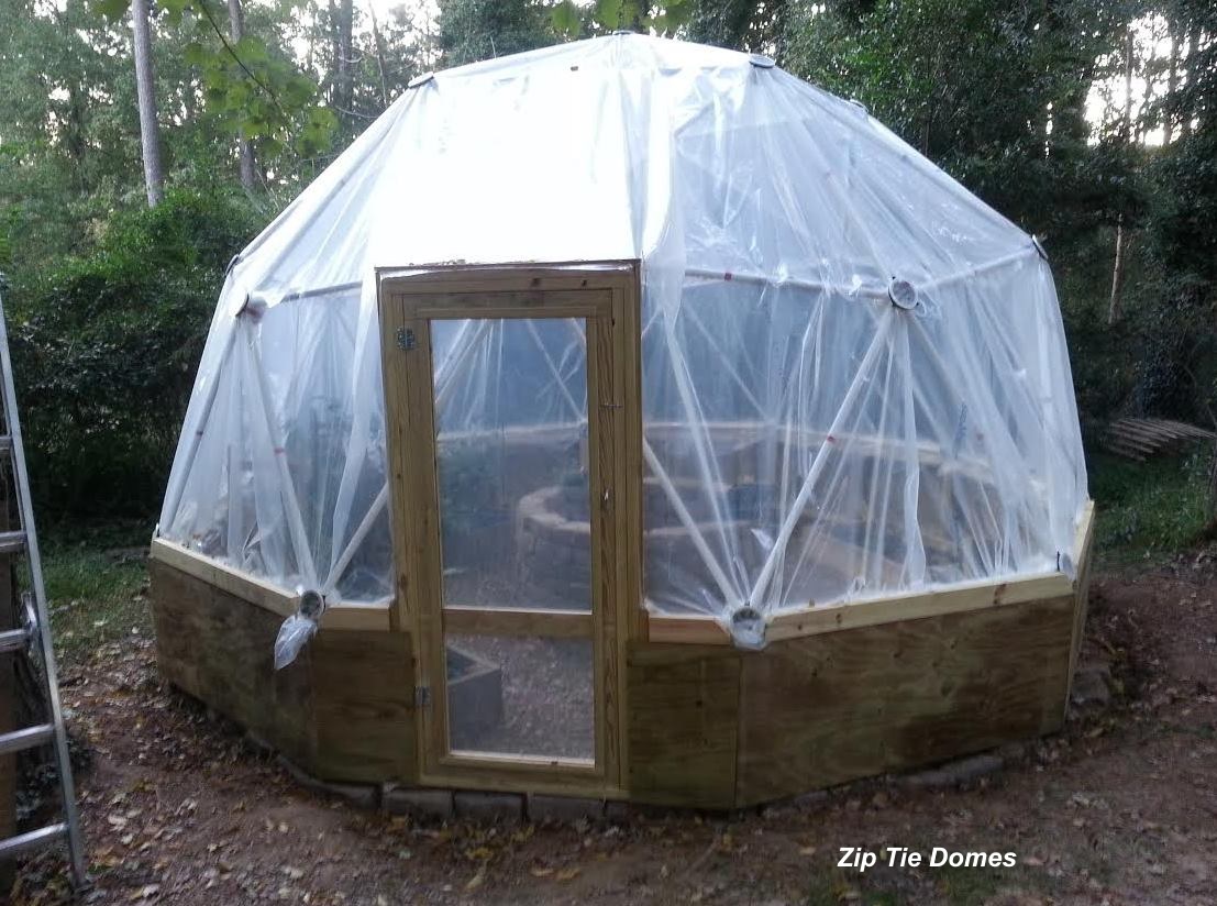 16' 2v Dual Covering Geodesic Dome Greenhouse Kit for Sale ...