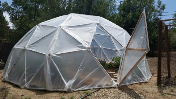 25' 3v 3/8 Geodesic Greenhouse