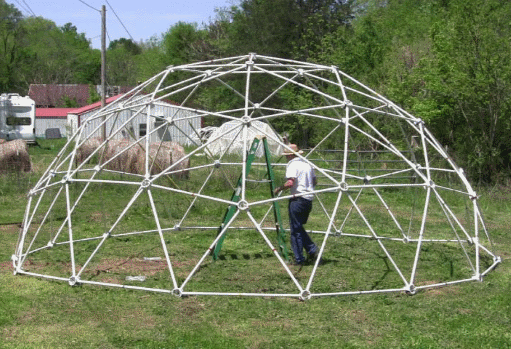 25' 3v 3/8 Geodesic Greenhouse