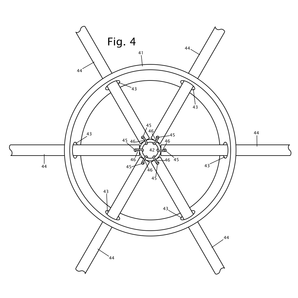 Top view of Locking Collar, with simple center ring hub.