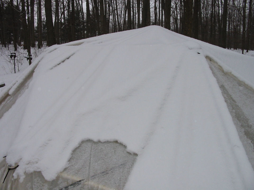 16' 2v Insulated Pool Covering Under Snow Load