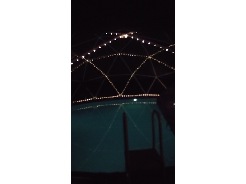 Night Lights in Pool Dome